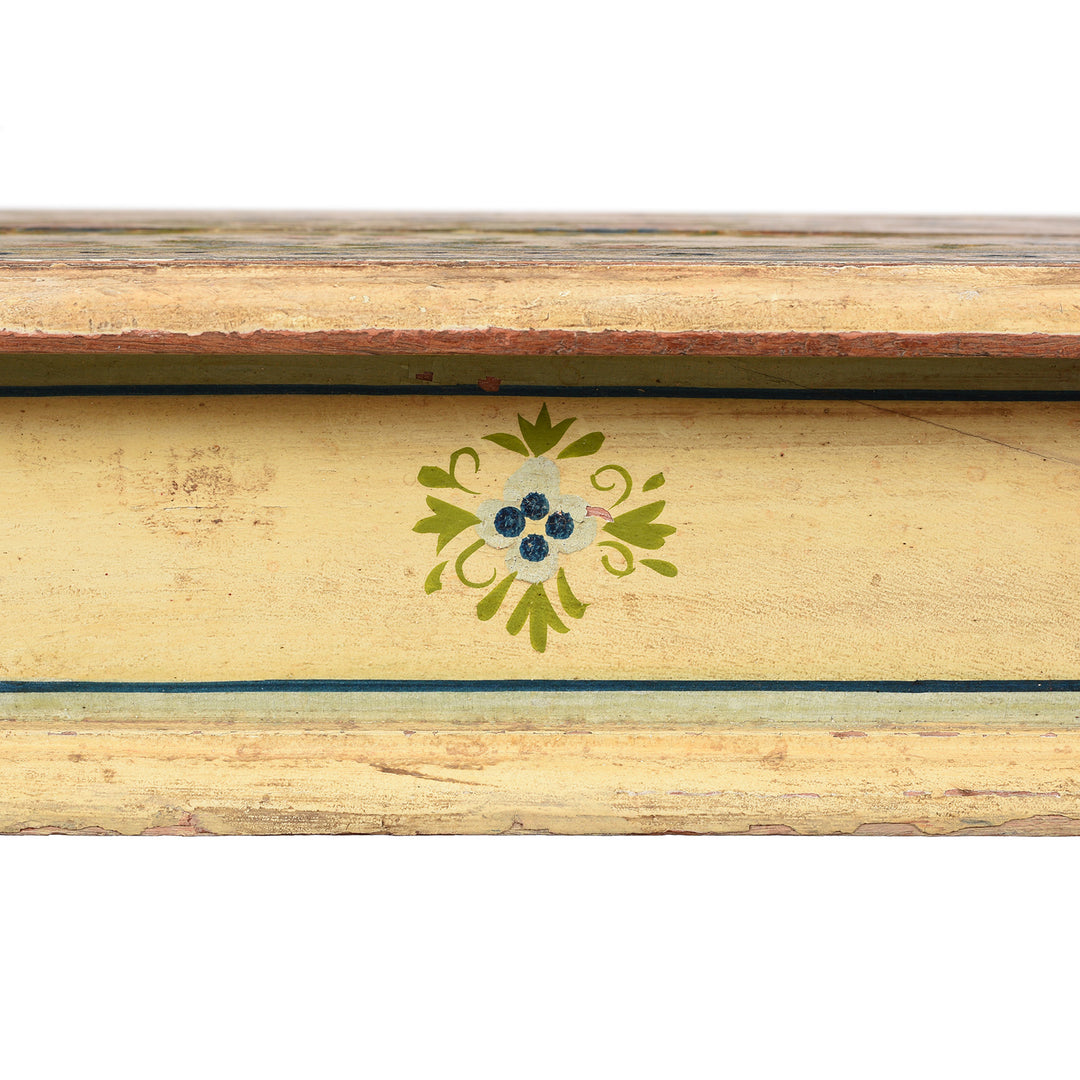 Painting Detail From Vintage Painted Coffee Table From Rajasthan | Indigo Antiques