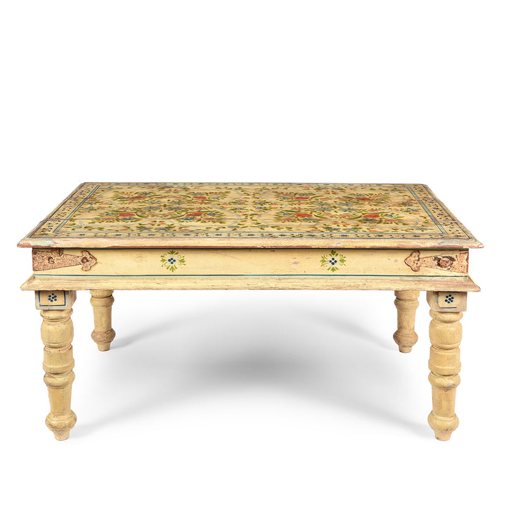 Vintage Painted Coffee Table From Rajasthan | Indigo Antiques