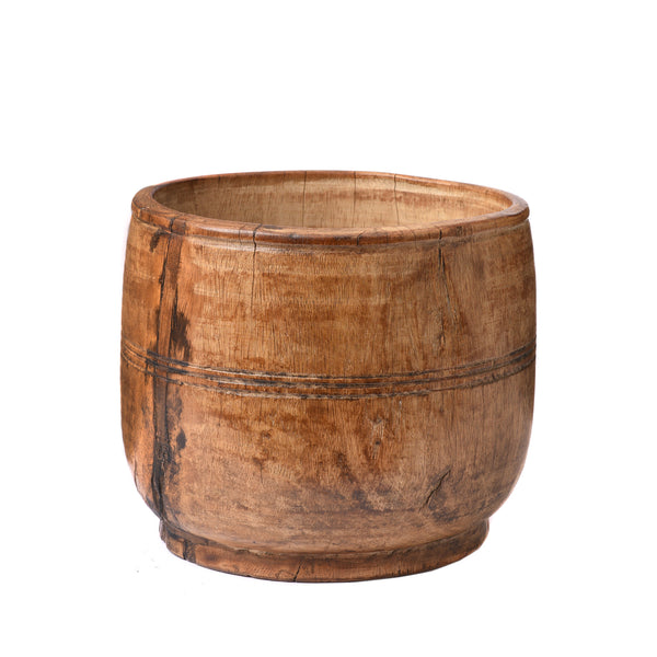 Vintage Cedar Grain Measure From The Himalayas