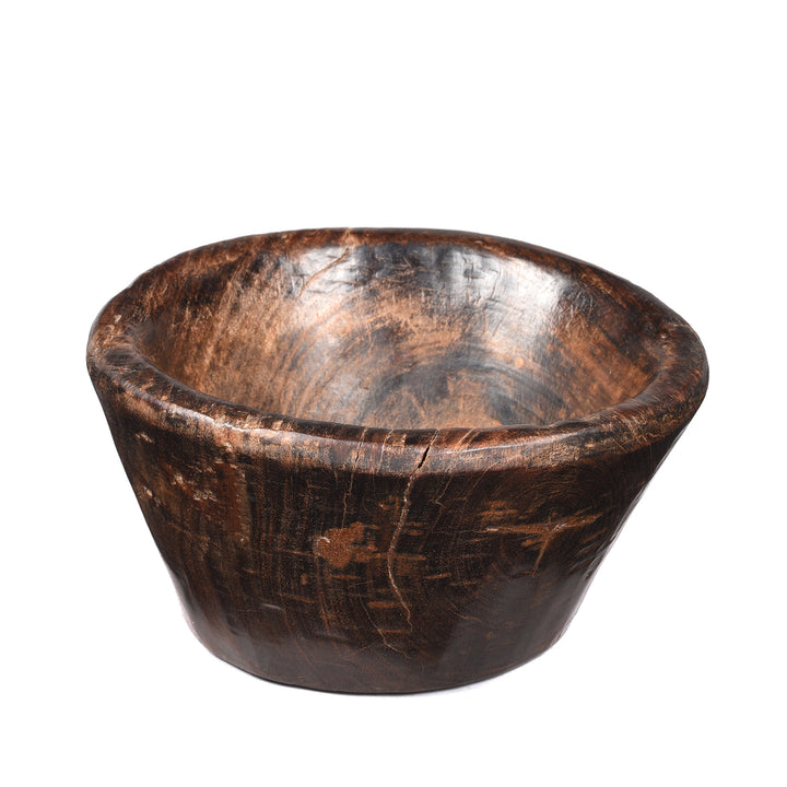 Reverse Of Teak Bowl From Rajasthan - Early 20thC | Indigo Antiques