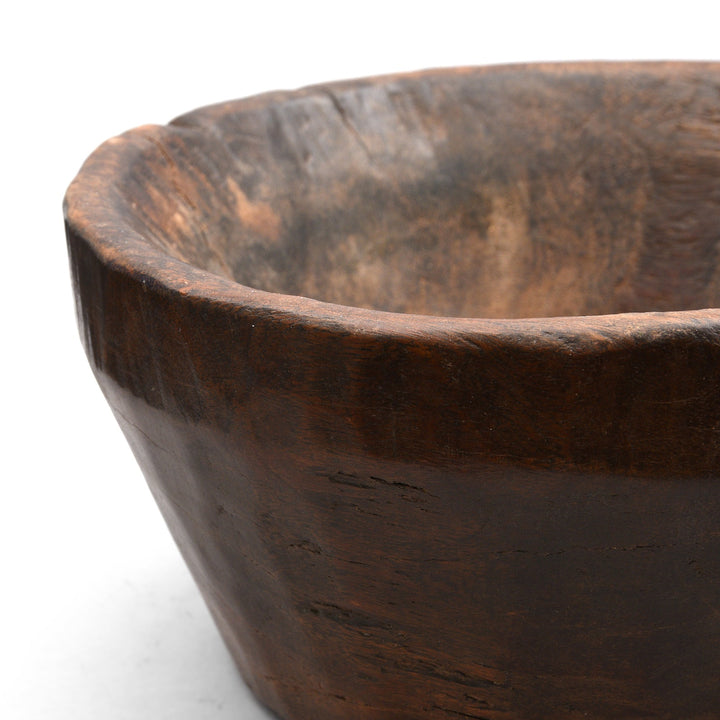 Detail From Teak Bowl From Rajasthan - Early 20thC | Indigo Antiques