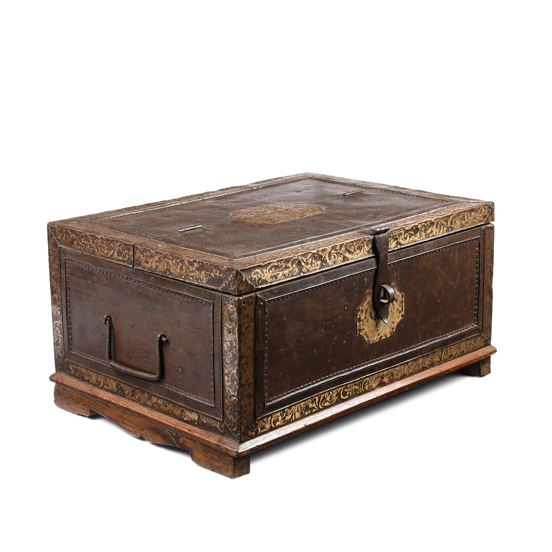 Angled View Of Dowry Box From Shekawati Rajasthan - 19thC | Indigo Antiques