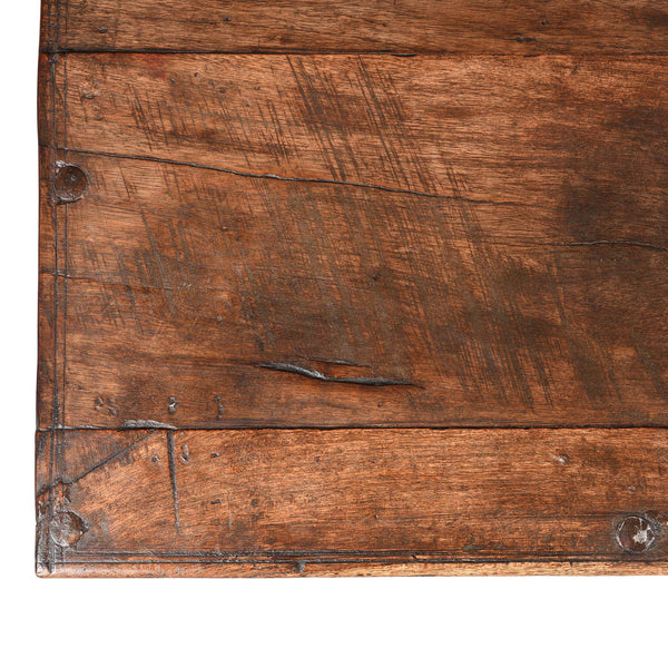Carved Acacia Wood Takhat Table From Rajasthan - 19Thc
