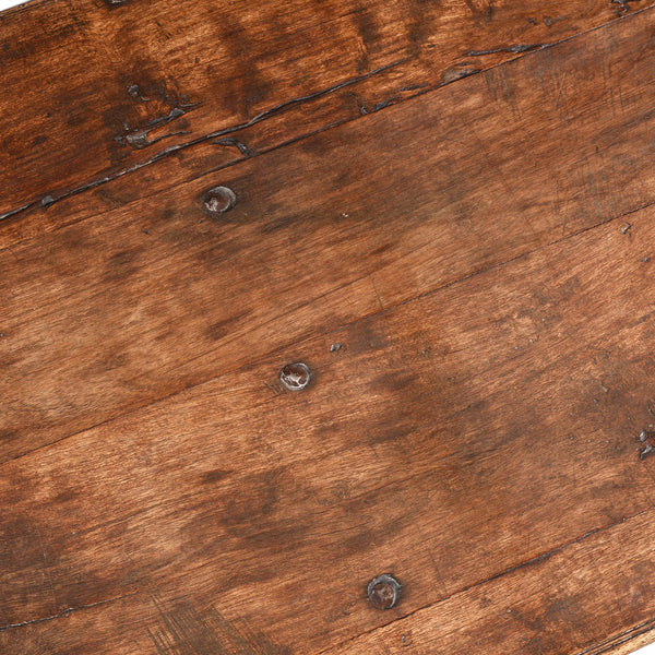 Carved Acacia Wood Takhat Table From Rajasthan - 19Thc