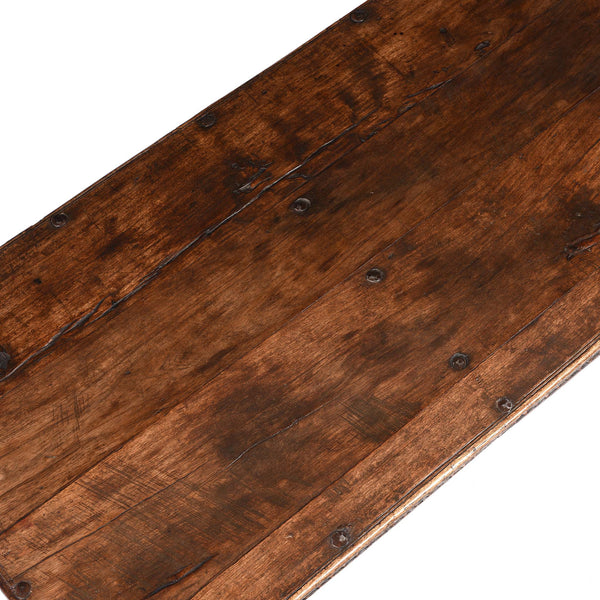 Carved Acacia Wood Takhat Table From Rajasthan - 19Thc