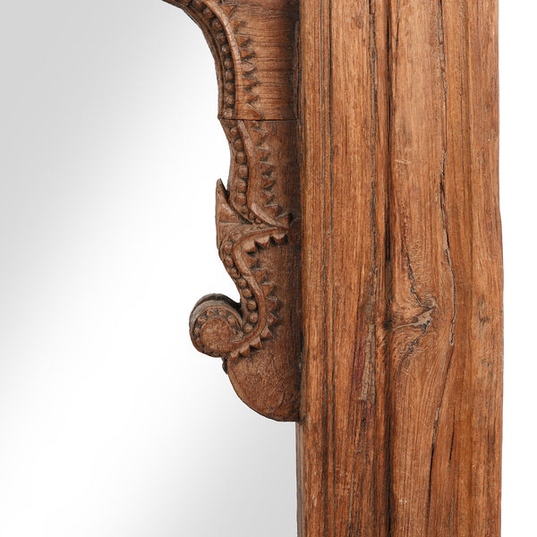 Mirror Made From An Old Teak Window - 19thC (72 x 111cm)