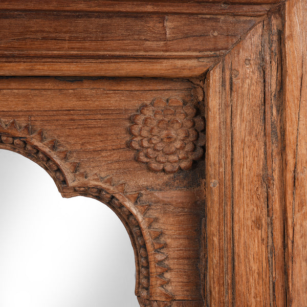 Mirror Made From An Old Teak Window - 19thC (72 x 111cm)