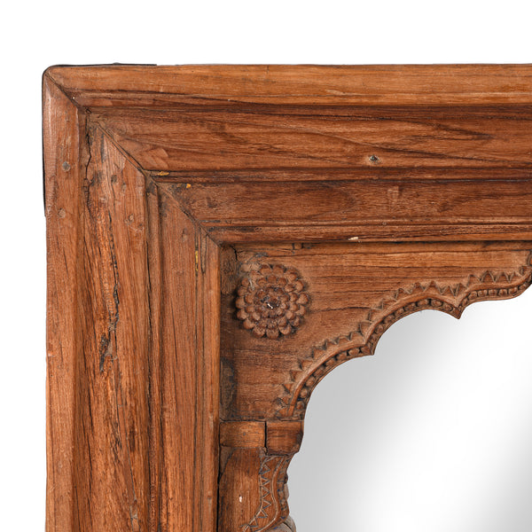 Mirror Made From An Old Teak Window - 19thC (72 x 111cm)