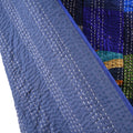 Kingsize Blue Patola Sari Bedcover -Silk & Cotton