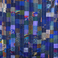 Kingsize Blue Patola Sari Bedcover -Silk & Cotton