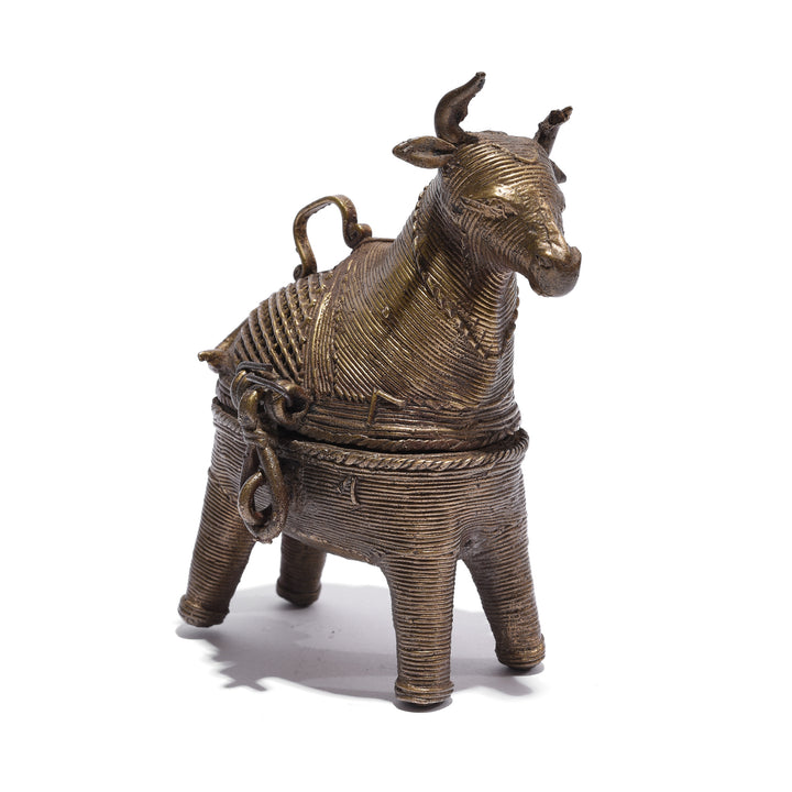 Brass Dokra Work Cow From Orissa | Indigo Antiques