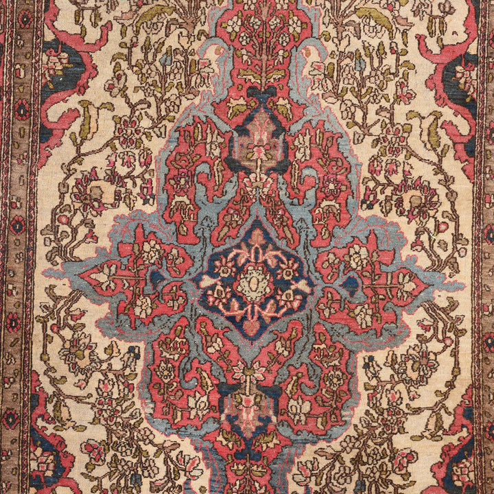 Detail From Floral Persian Rug - Ca 60 yrs old - 214 x 131cm | Indigo Antiques