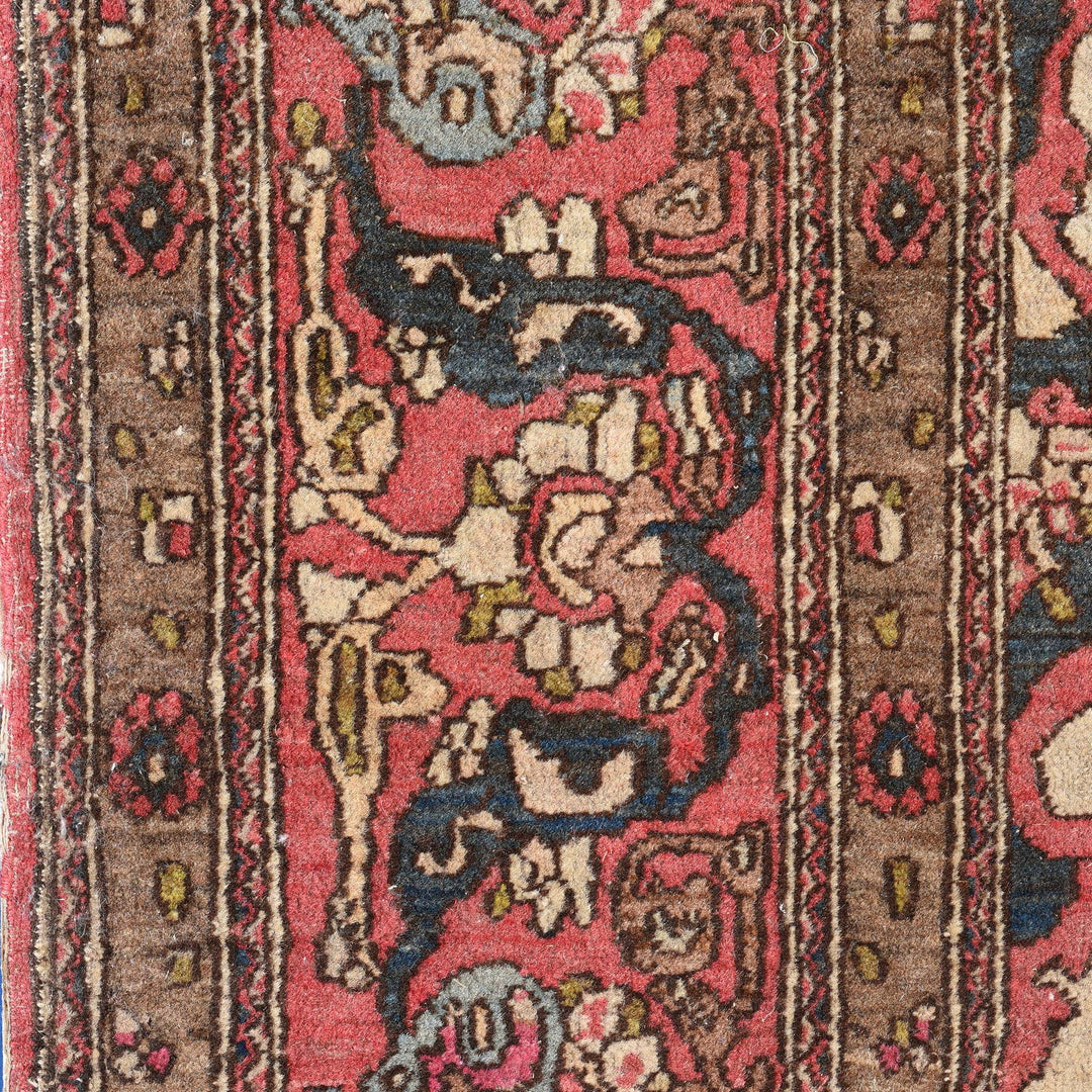 Detail From Floral Persian Rug - Ca 60 yrs old - 214 x 131cm | Indigo Antiques