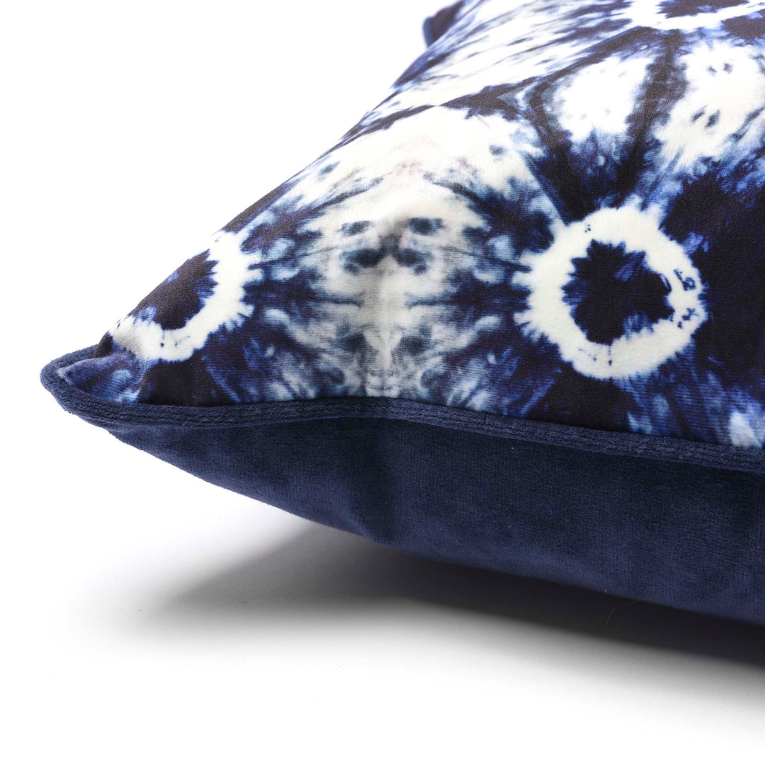 Corner Detail From Indigo Ikat Cushion | Indigo Antiques