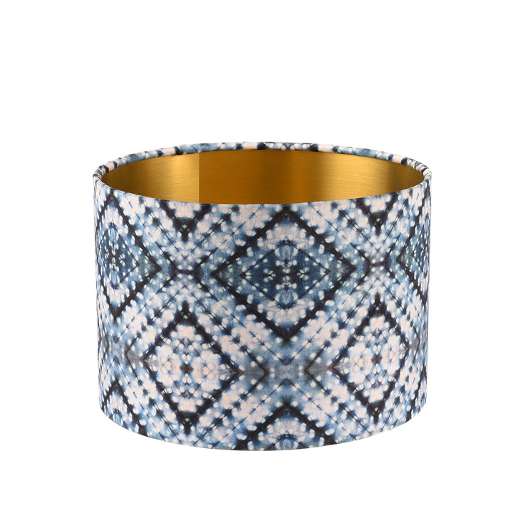 Itajime Diamond Drum Lampshade by Tatie Lou | Indigo Antiques