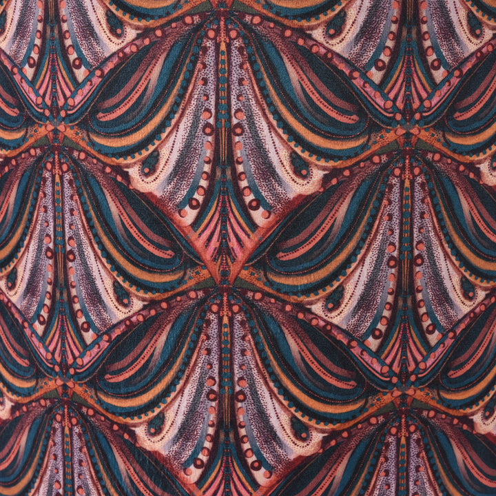 Pattern Detail From Mumbai Deco Drum Lampshade  - Plum | Indigo Antiques