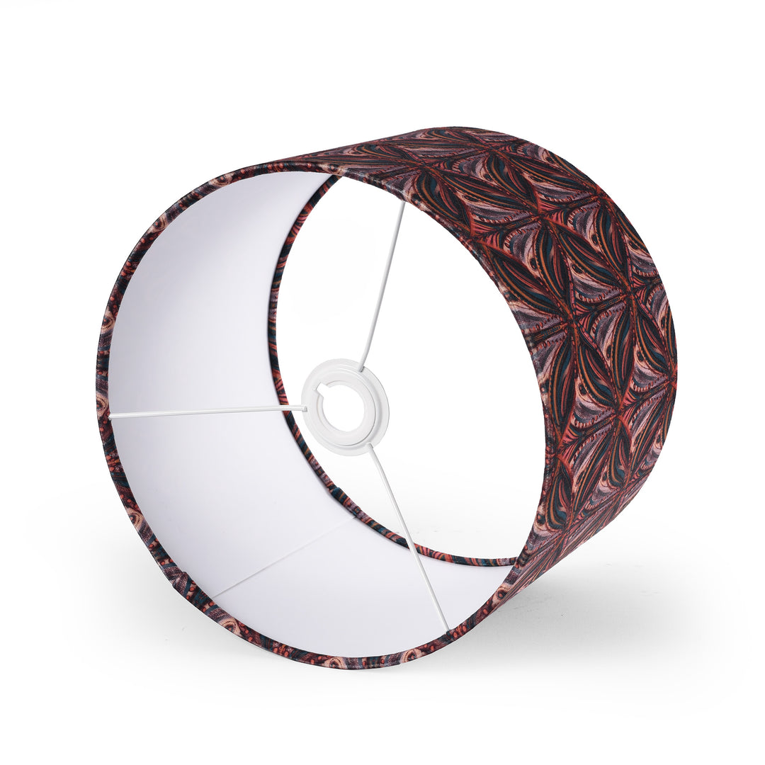 Fitting Detail From Mumbai Deco Drum Lampshade  - Plum | Indigo Antiques