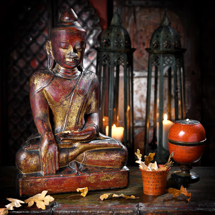 Stone Amarapura Buddha In Bhumisparsha From Burma - 18thC