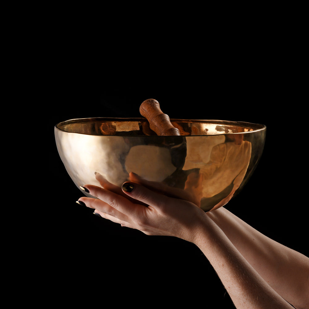 Tibetan Singing Bowl & Beater For Sound Healing & Meditation | Indigo Antiques