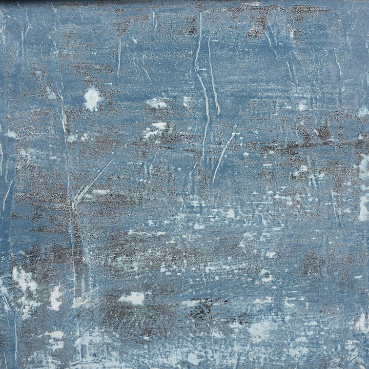 Paintwork Detail From Painted Blue Storage Chest from Mongolia - Early 20thC | Indigo Antiques