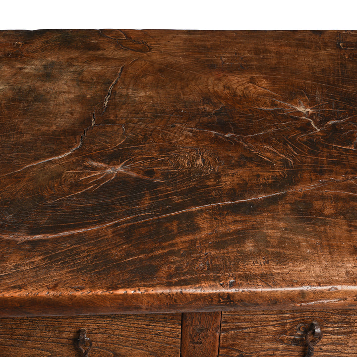 Surface Detail From Rustic Countryside Wine Table from China - 19thC | Indigo Antiques
