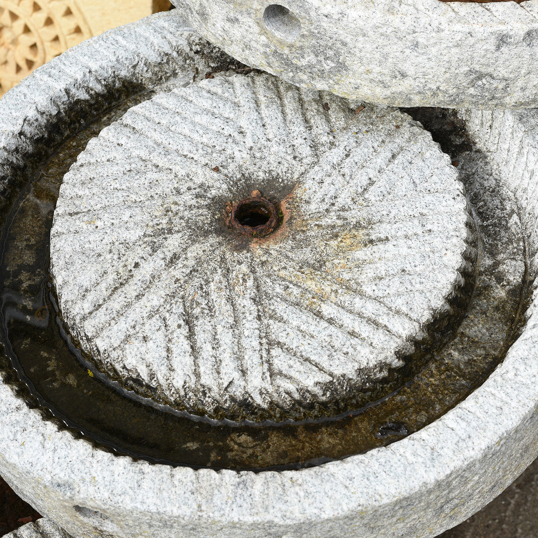 Water Feature Made From 19thC Chinese Mill Stones | Indigo Antiques
