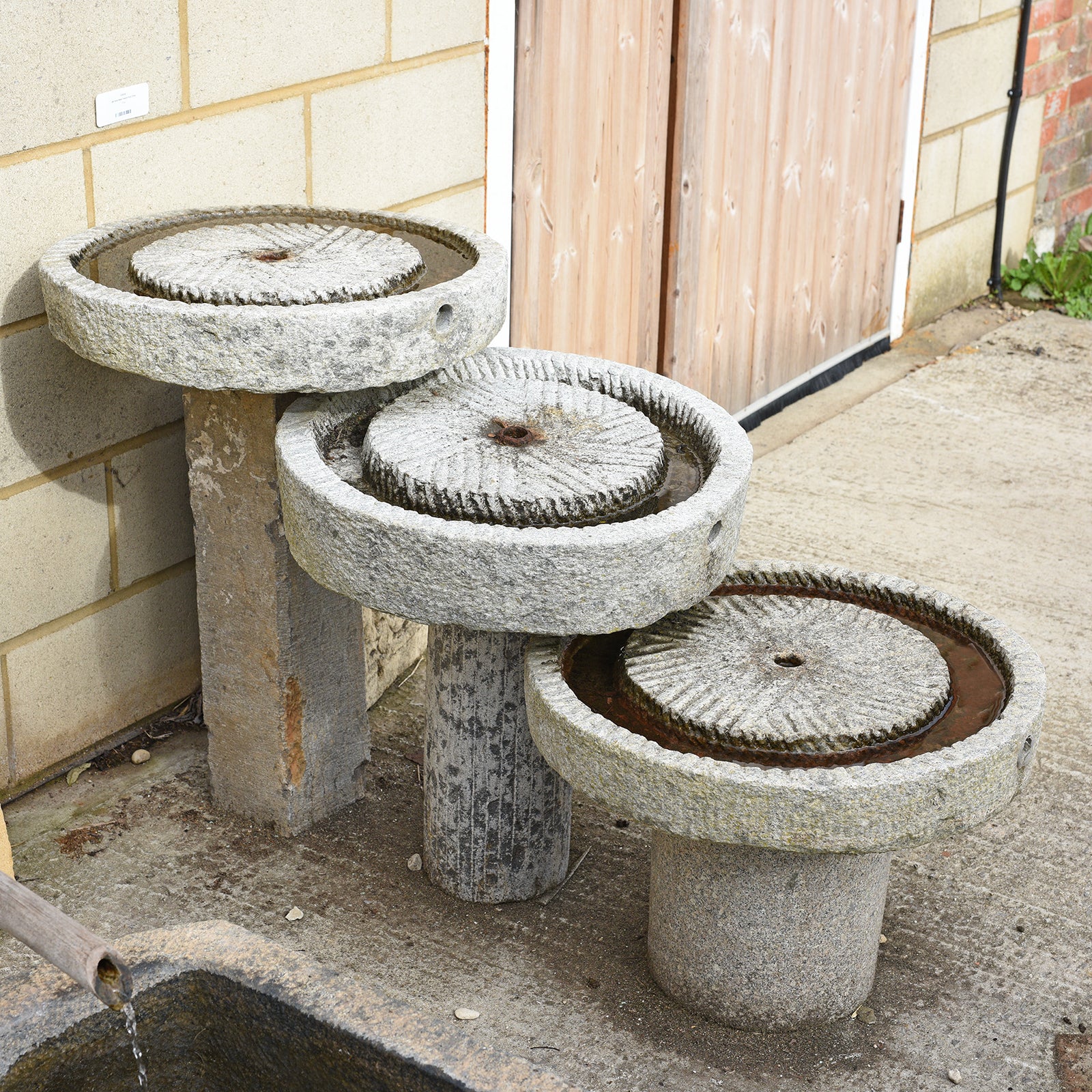 Water Feature Made From 19thC Chinese Mill Stones | Indigo Antiques