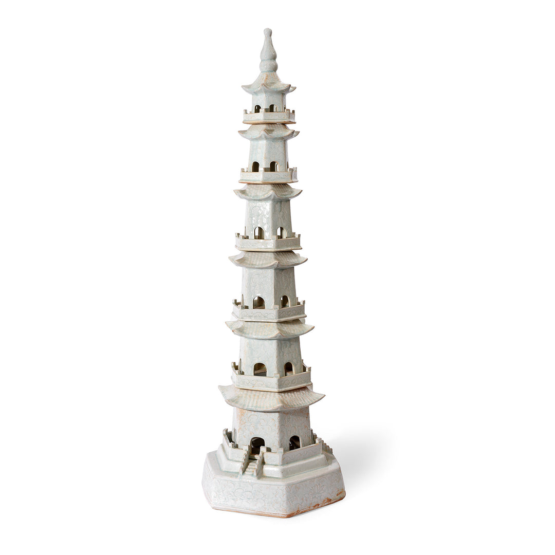Celadon Glazed Porcelain Pagoda - Song Dynasty Style | Indigo Antiques