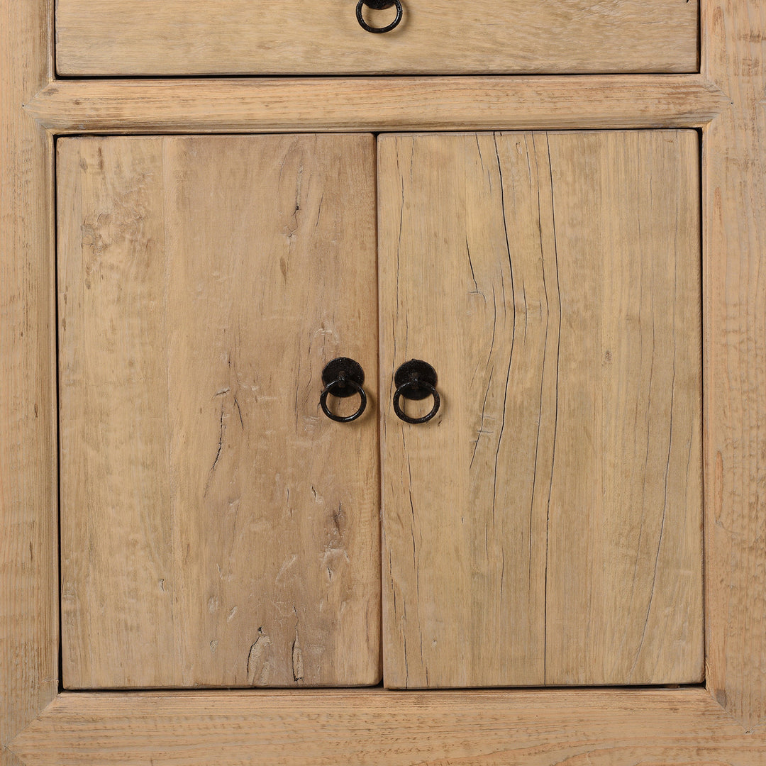 Doors View Of Vintage Sideboard From Mongolia With Drawers - Ca 1930's | Indigo Antiques
