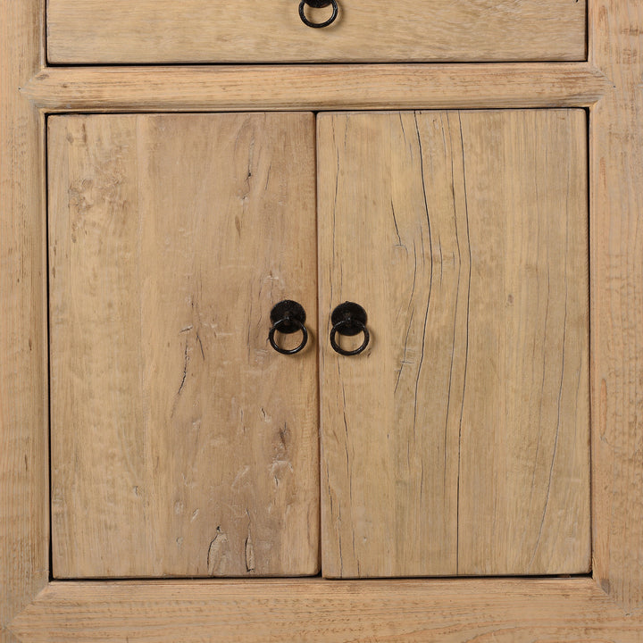 Doors View Of Vintage Sideboard From Mongolia With Drawers - Ca 1930's | Indigo Antiques