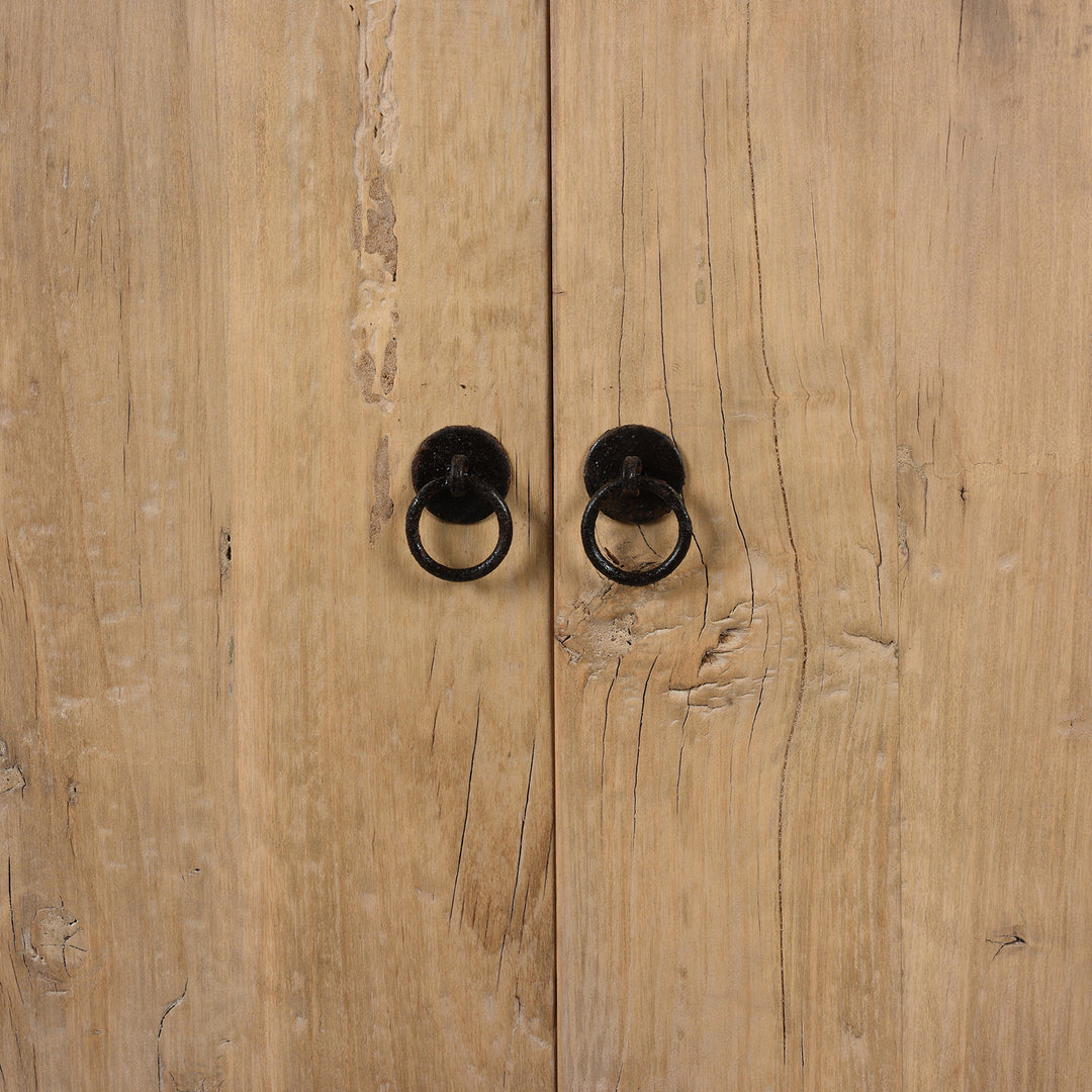 Handles Detail From Vintage Sideboard From Mongolia With Drawers - Ca 1930's | Indigo Antiques