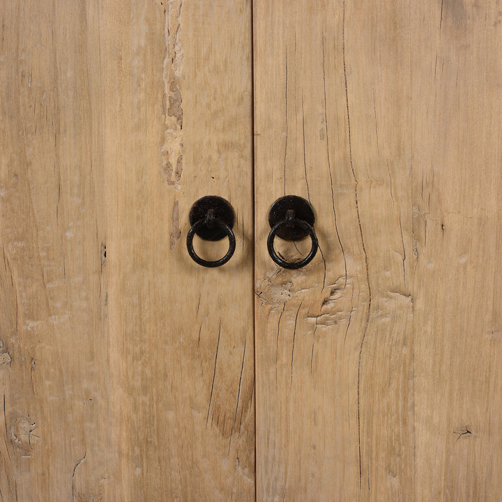 Handles Detail From Vintage Sideboard From Mongolia With Drawers - Ca 1930's | Indigo Antiques