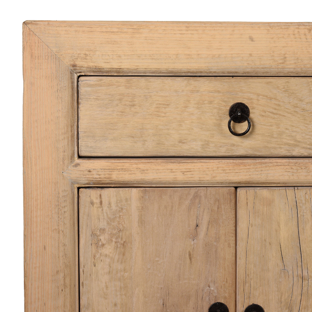 Corner Detail From Vintage Sideboard From Mongolia With Drawers - Ca 1930's | Indigo Antiques]