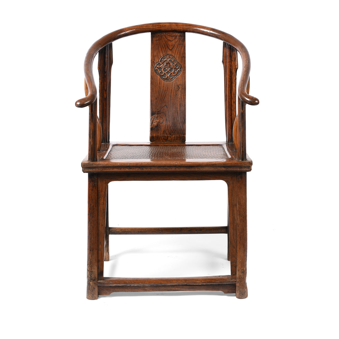 Chinese Elm Horseshoe Chair - Late 19thC | Indigo Antiques