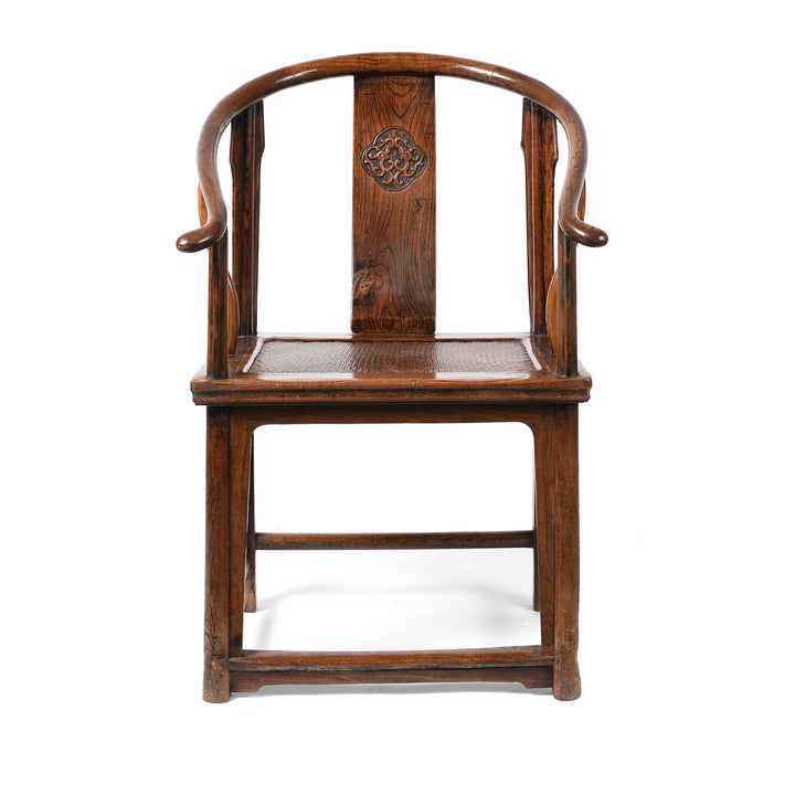 Chinese Elm Horseshoe Chair - Late 19thC | Indigo Antiques