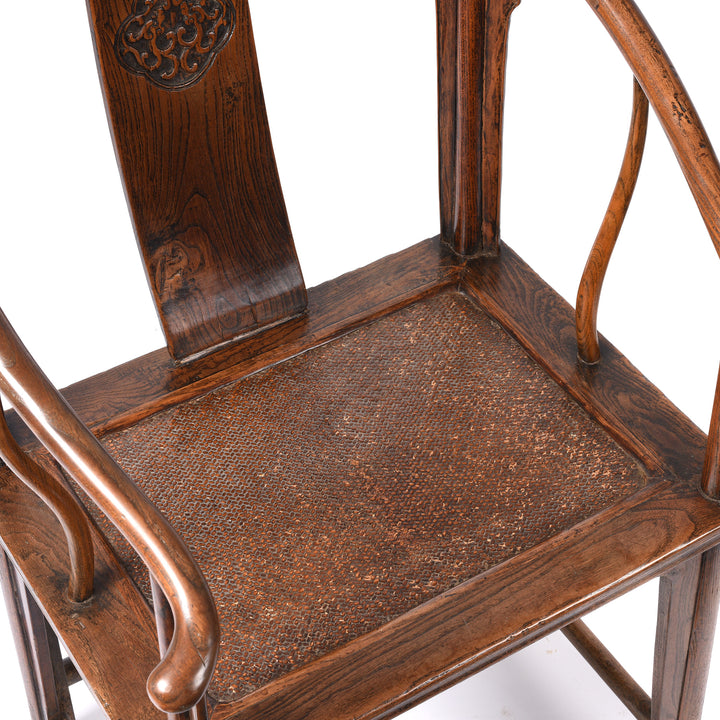 Detail From Chinese Elm Horseshoe Chair - Late 19thC | Indigo Antiques