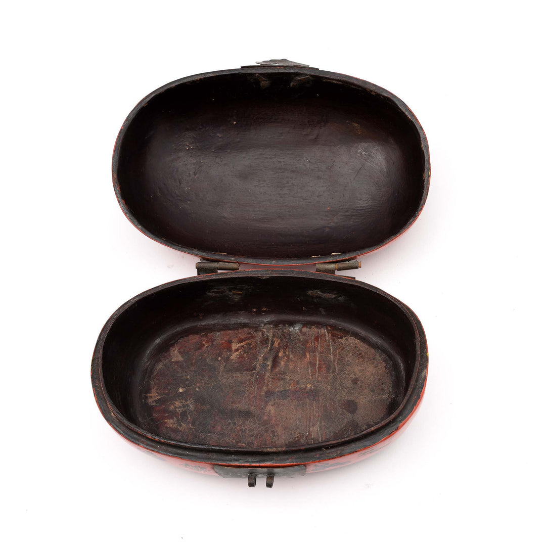 Interior Of Vintage Lacquer Jewellery Box From Peking | Indigo Antiques