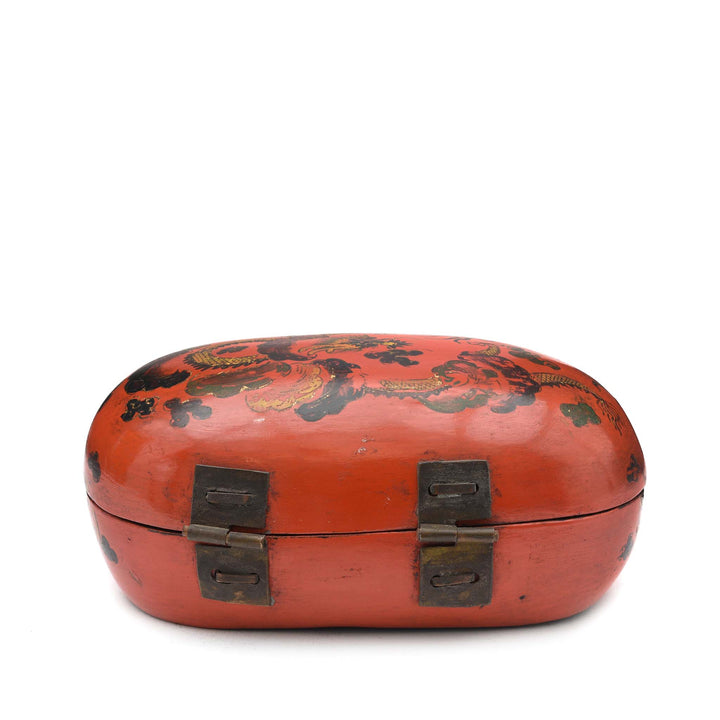 Reverse Of Vintage Lacquer Jewellery Box From Peking | Indigo Antiques