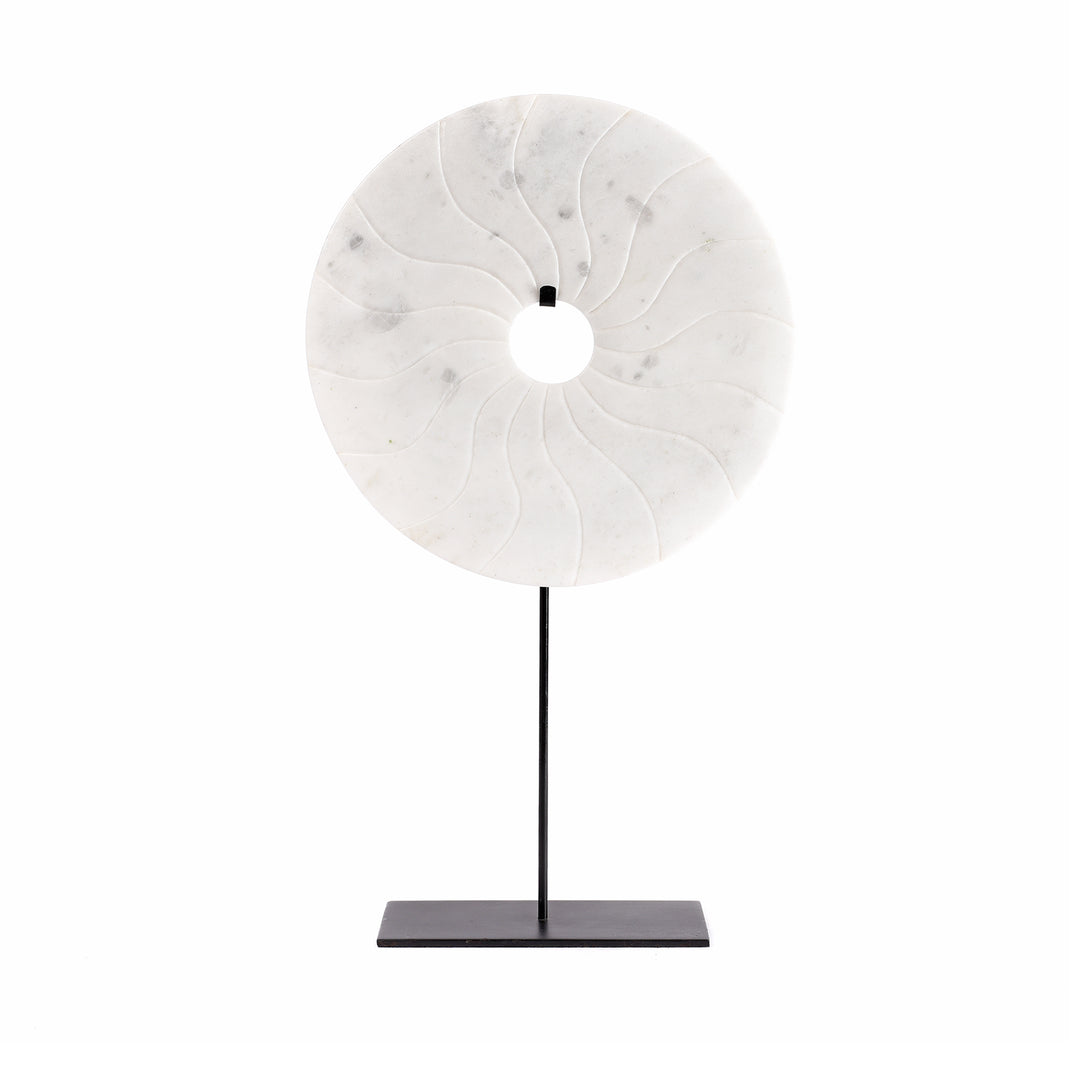 Polished Marble Bi on Iron Stand | Indigo Antiques