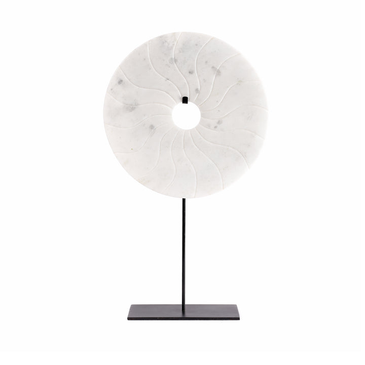 Polished Marble Bi on Iron Stand | Indigo Antiques