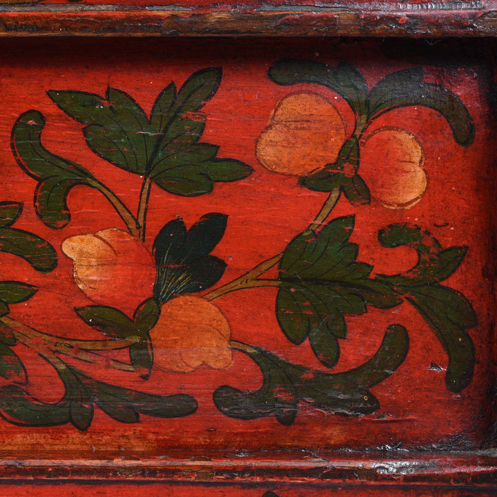 Paintwork Detail From Antique Painted Tibetan Choksar - 19thC | Indigo Antiques