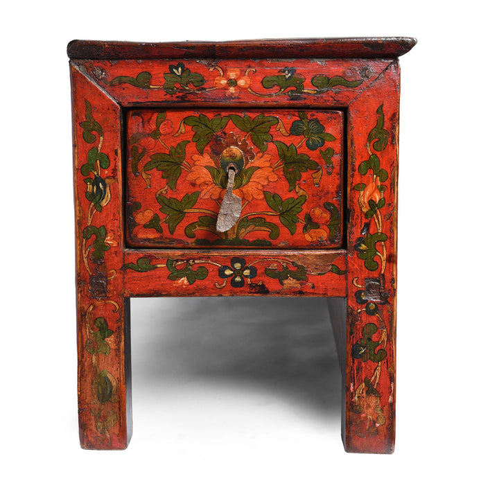 End View Of Antique Painted Tibetan Choksar - 19thC | Indigo Antiques