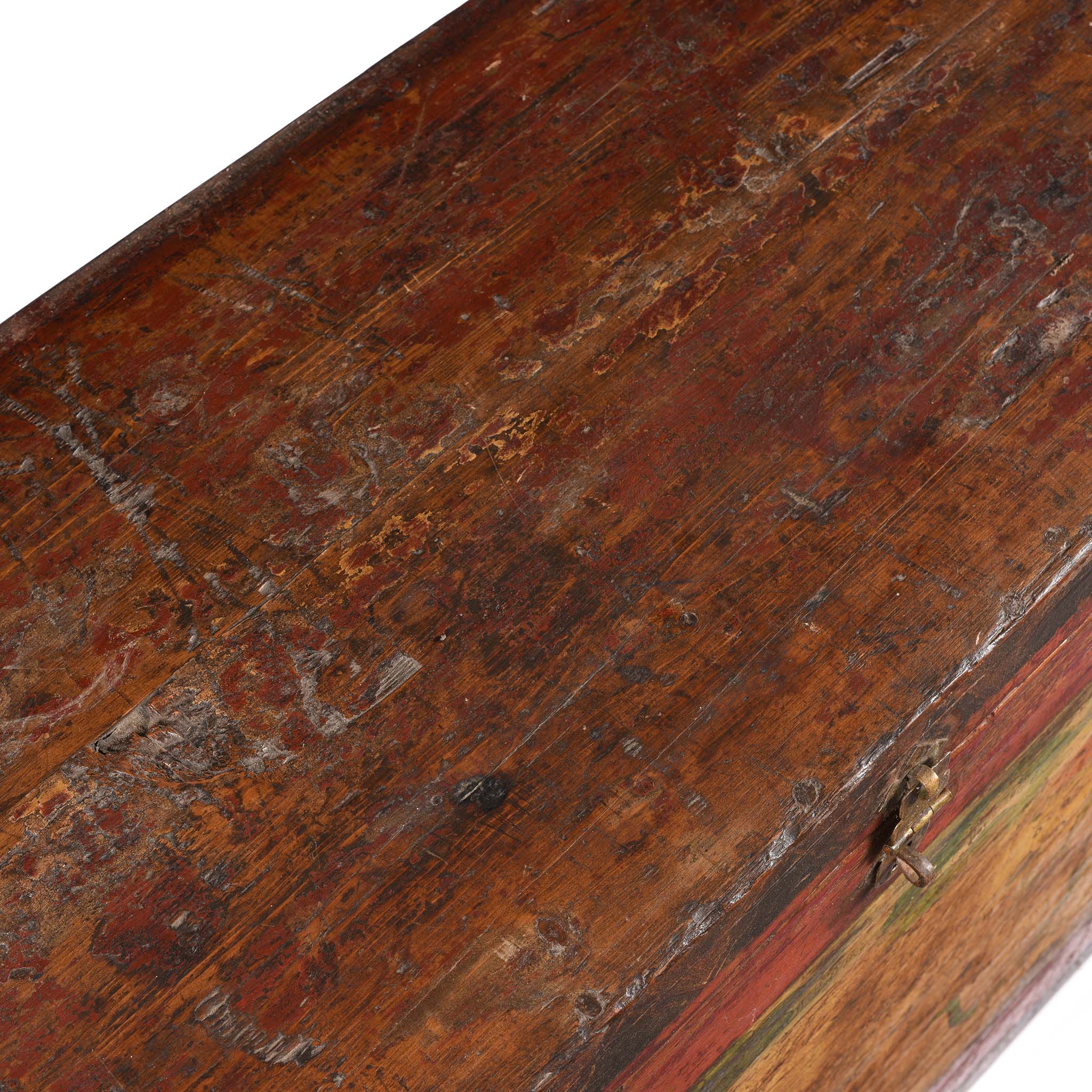 Top Of Painted Tibetan Chest - Late 19thC | Indigo Antiques
