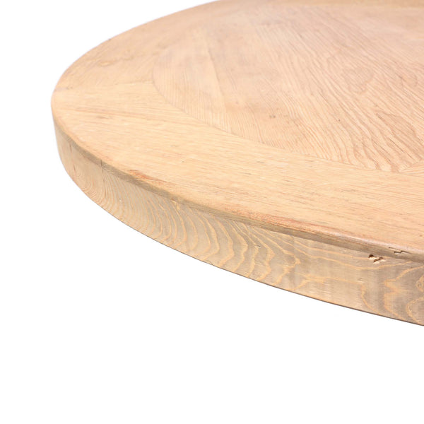 Round Pedestal  Dining Table Made From Old Bleached Pine