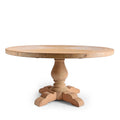 Round Pedestal  Dining Table Made From Old Bleached Pine