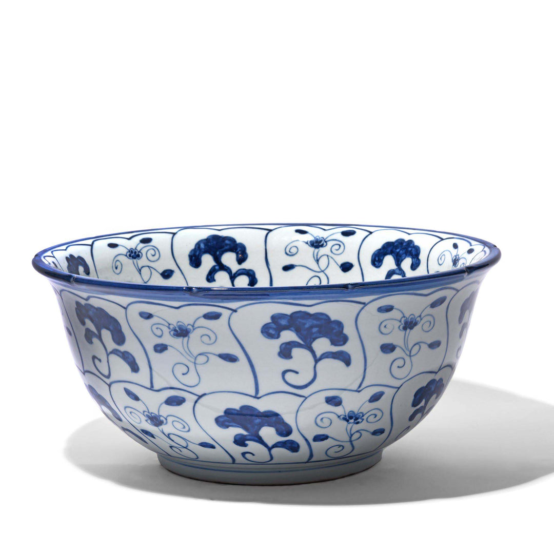 Chinese reproduction Blue & White Porcelain Bowl - Cloud Fungus Design | Indigo Antiques