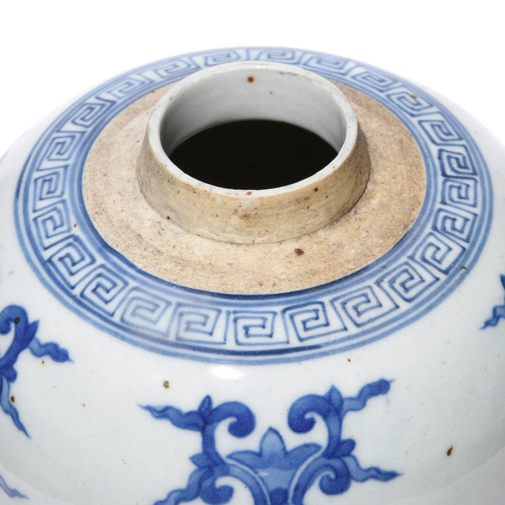 Blue & White Porcelain Ginger Jar - Double Acanthus | Indigo Antiques