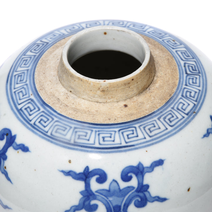 Blue & White Porcelain Ginger Jar - Double Acanthus | Indigo Antiques