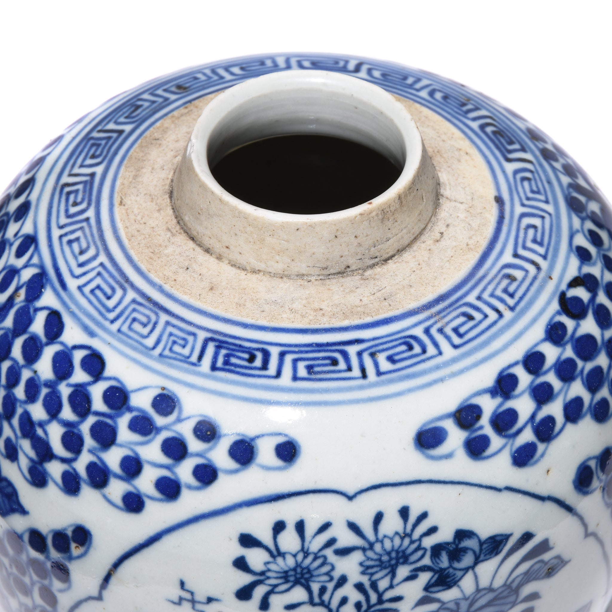 Blue & White Porcelain Ginger Jar - Vases On A Table | Indigo Antiques