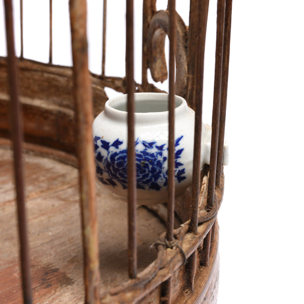Bamboo Bird Cage From Peking - Ca 80 Yrs Old